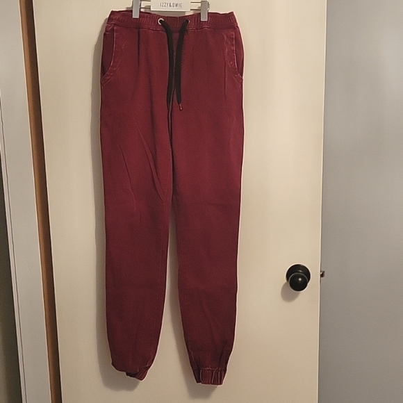 Team LTD ladies maroon distressed joggers - Picture 1 of 4